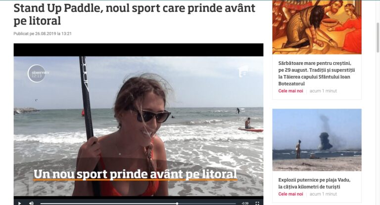 Stand-Up Paddle, noul sport care prinde avant pe litoral