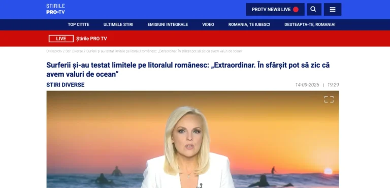 Surferii și-au testat limitele pe litoralul românesc: „Extraordinar. În sfârșit pot să zic că avem valuri de ocean”