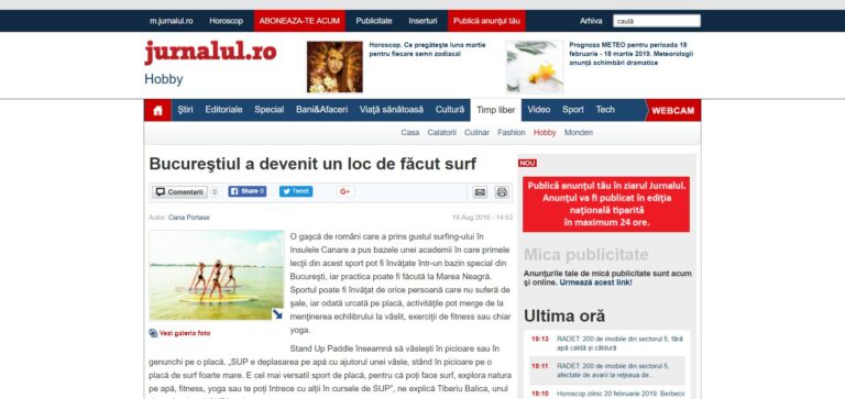 Bucureştiul a devenit un loc de făcut surf