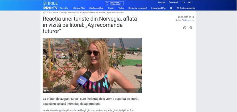 Reacția unei turiste din Norvegia, aflată în vizită pe litoral: „Aș recomanda tuturor”