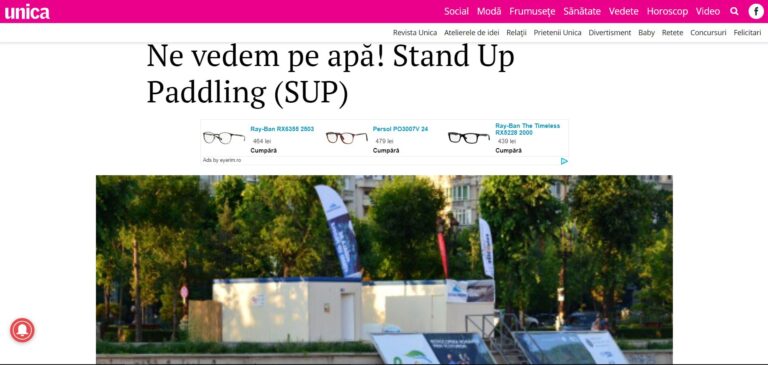 Ne vedem pe apă! Stand Up Paddling (SUP)