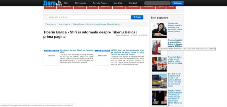 Tiberiu Balica – Stiri si informatii despre Tiberiu Balica