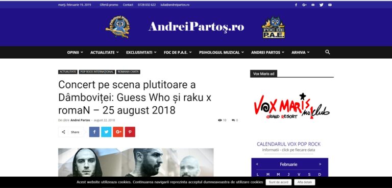 Concert pe scena plutitoare a Dâmboviței: Guess Who și raku x romaN – 25 august 2018
