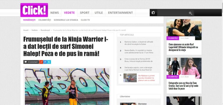 Frumușelul de la Ninja Warrior i-a dat lecții de surf Simonei Halep! Poza e de pus în ramă!