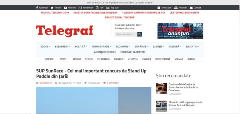 SUP SunRace – Cel mai important concurs de Stand Up Paddle din țară!