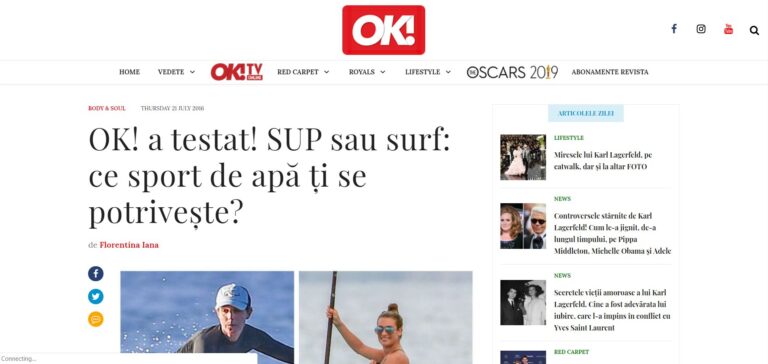 OK! a testat! SUP sau surf: ce sport de apă ţi se potriveşte?