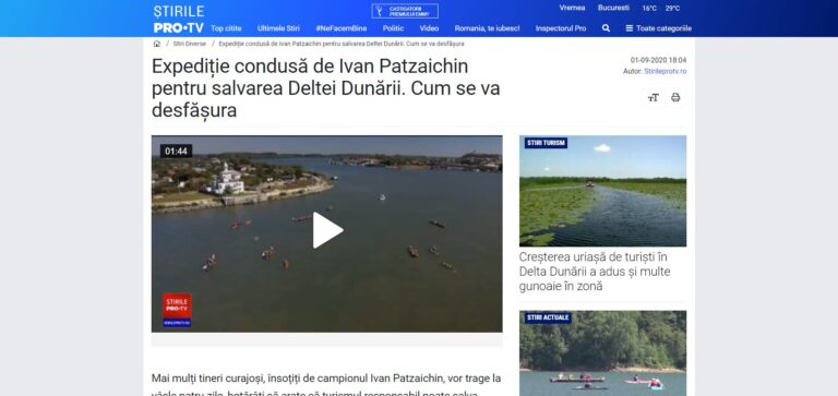 Expediție condusă de Ivan Patzaichin pentru salvarea Deltei Dunării. Cum se va desfășura