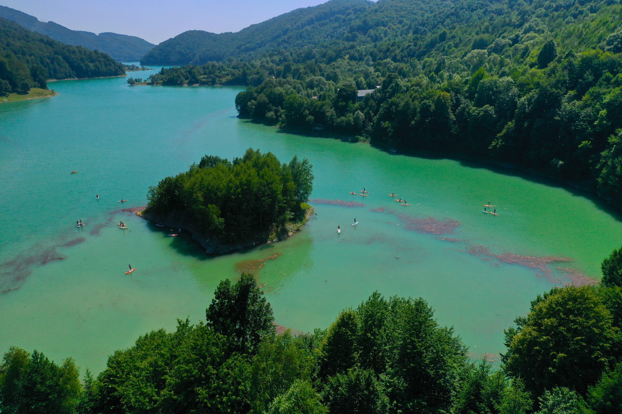 SUP pe lac montan, Valea Doftanei